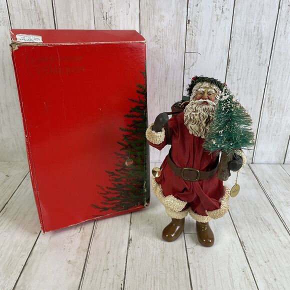Vtg Possible Dreams Clothtiques Santa Claus 1990 Tree Sack Of Toys W/Box - Picture 1 of 8